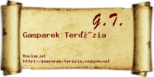 Gasparek Terézia névjegykártya