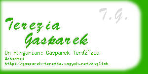 terezia gasparek business card